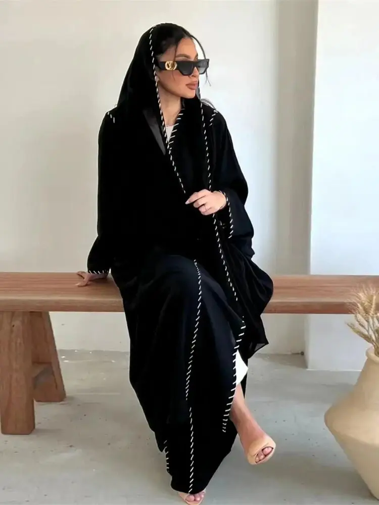 Ensemble Abaya 2 Pièces pour Femme Musulmane, Hijab Modeste, tiens imar, Robe Marocaine