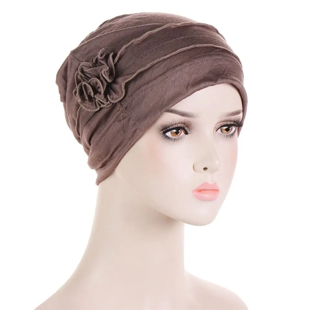 Confort écharpe casquette douceur bandeau chapeaux Turban chapeaux femmes Hijab Cancer chimio bonnets casquette