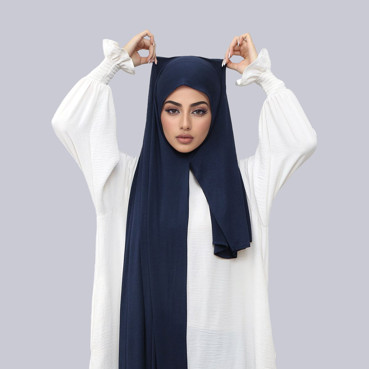 Hijab instantané musulman en jersey de coton modal, foulard uni doux pour femme, châle en jersey premium, facile à porter, couvre-tête
