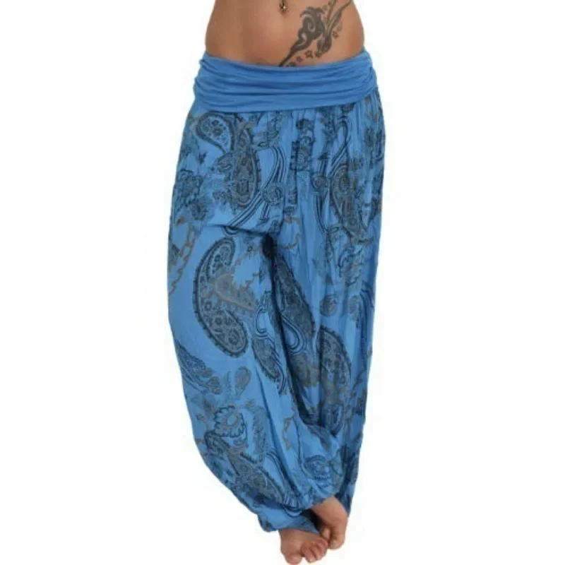Pantalon large imprimé pour femme, pantalon long décontracté, à la mode et artistique, pantalon rétro Harlan, adt