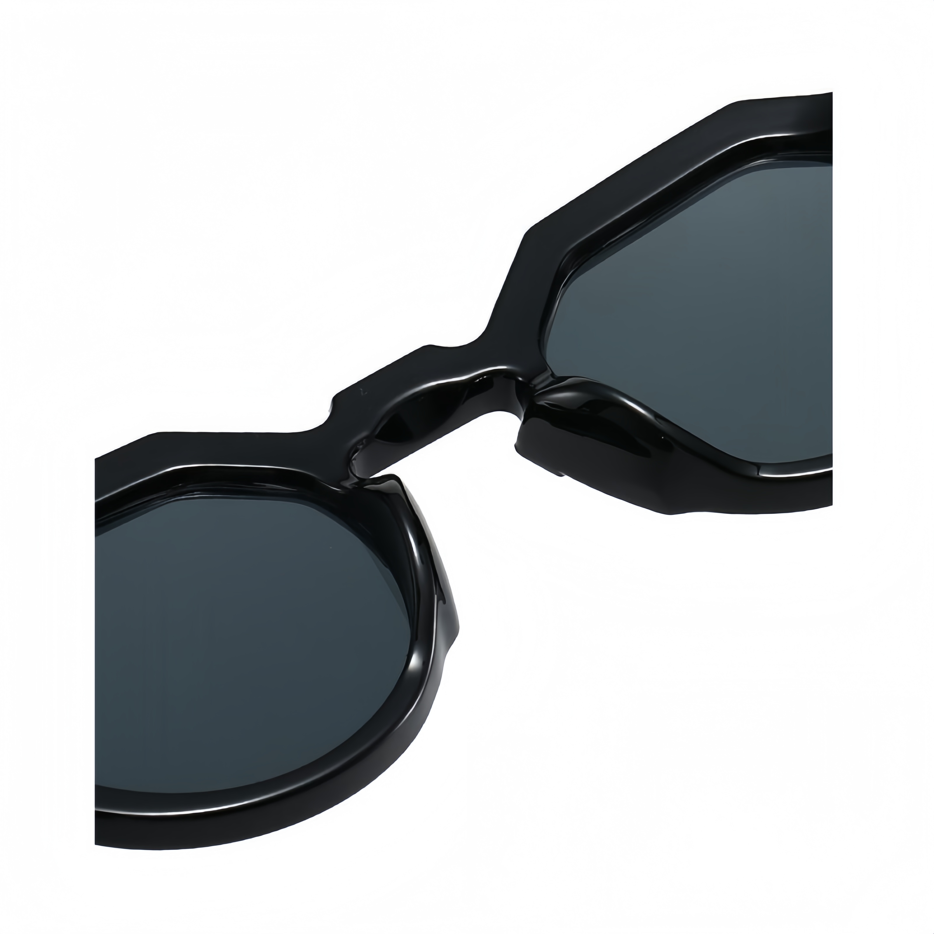 Lunettes de soleil semi-rondes irrégulières avec rivets, style européen et américain, unisexe, vintage, lunettes de style de rue tendance