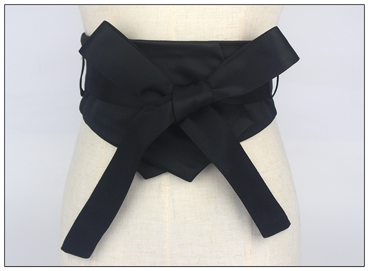 Ceinture de taille en tissu doux avec nœud papillon pour femme, corset fin, manteau, robe, environnement, rose, bleu, jaune, noir, mode, printemps, automne