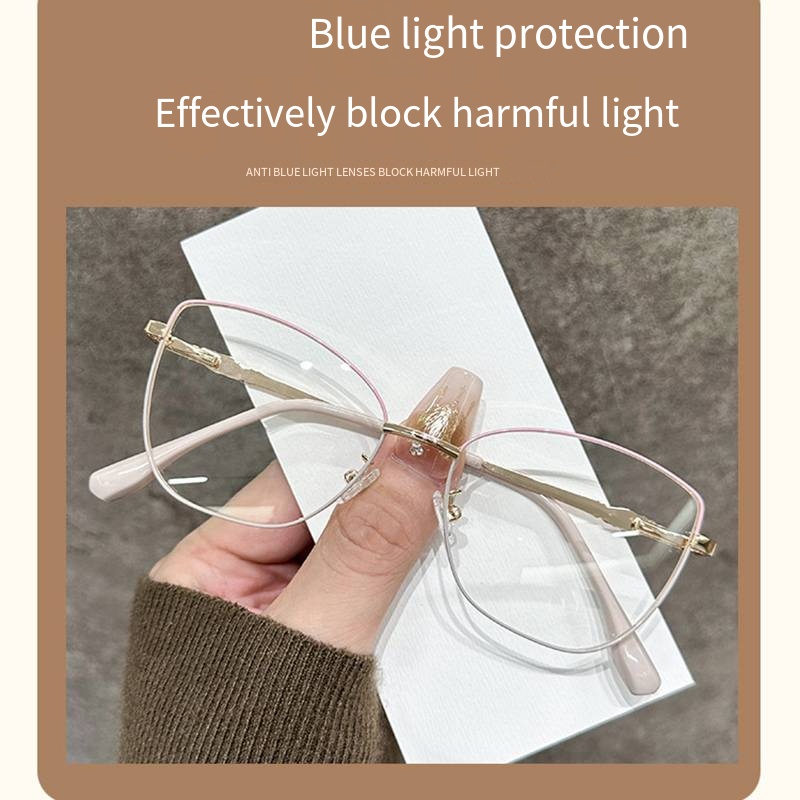 Les nouvelles montures de lunettes carrées en métal pour hommes et femmes sont très rétro et qui peuvent empêcher la lumière bleue.
