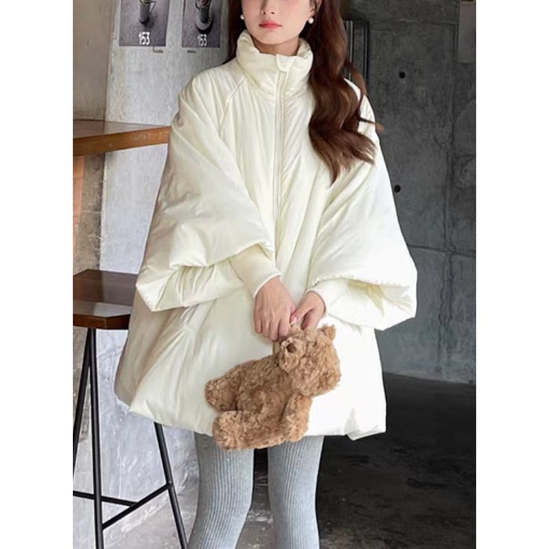 Écharpe Design Sense Niche a-ligne manteau ample rembourré en coton veste cape de sorcière, manteau à grand ourlet jupe mi-longue
