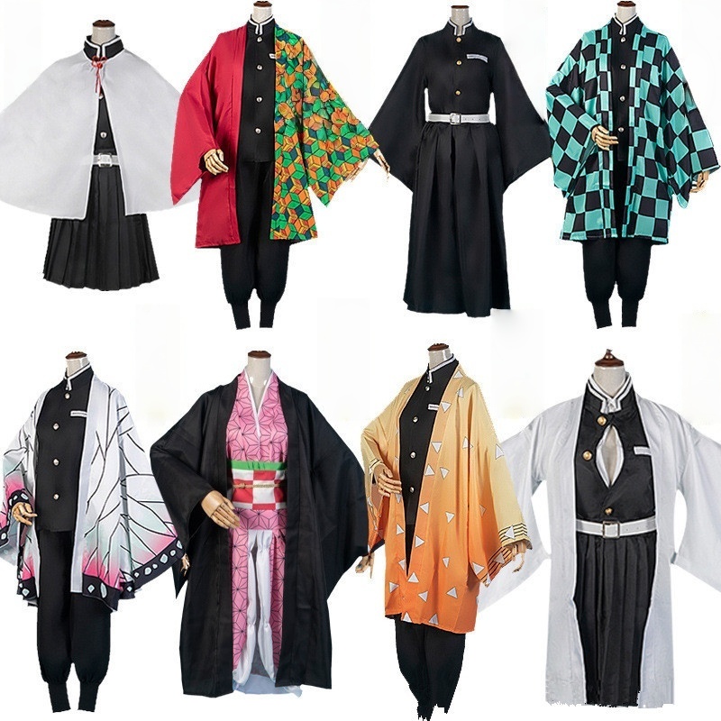 Costumes de cosplay d'anime, kimono, ensembles d'uniformes pour hommes et femmes, fêtes d'Halloween, costumes japonais