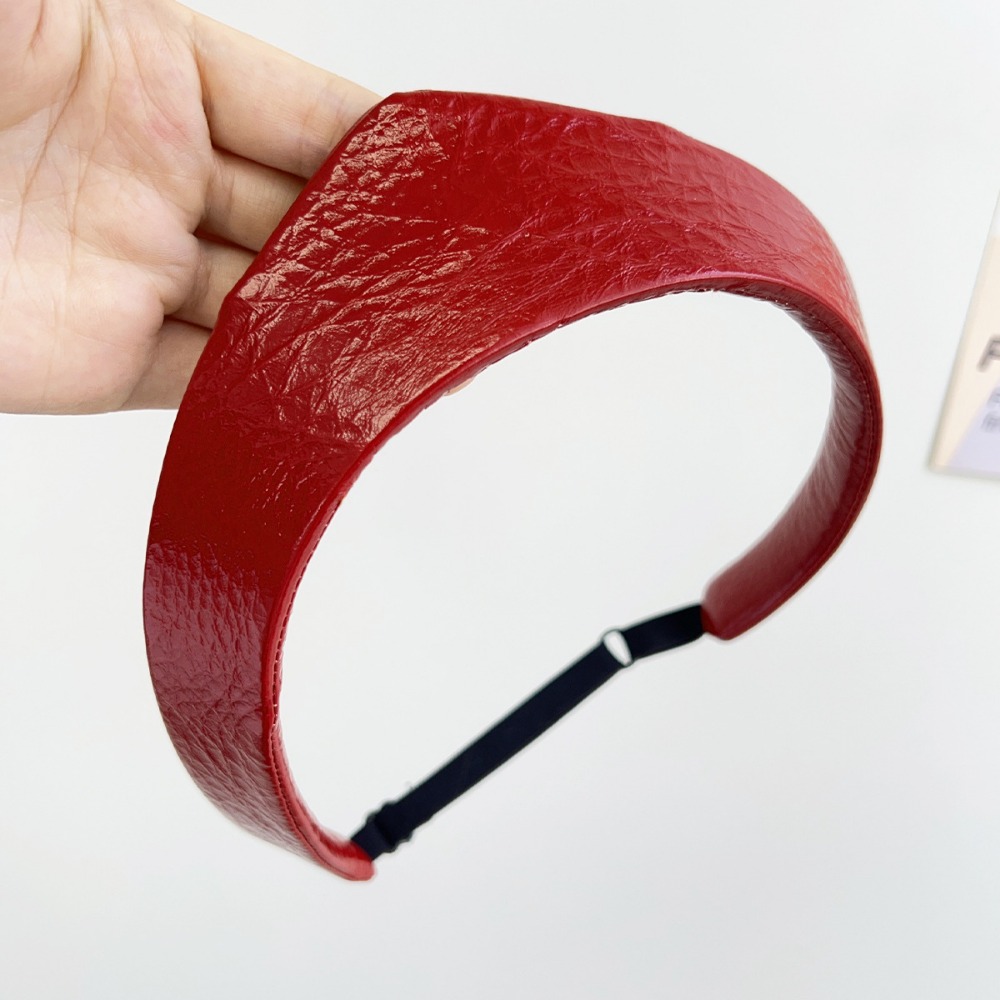 Serre-tête réglable en cuir pour femme, style européen et américain, avec couronne, antidérapant, accessoire de coiffure pour dames