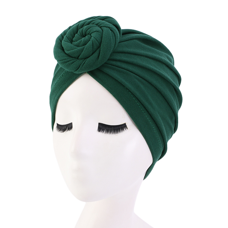 Chapeau turban musulman en coton pour femme, couvre-cheveux, bonnet, écharpe de sauna, bonnet chimio, bandanas, nœud supérieur, décor floral, nouveau