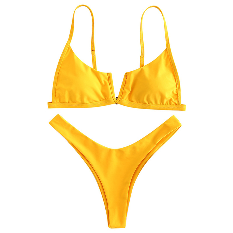 Nouveaux maillots de bain sexy : Bikinis bandeau, maillots de bain à col en V, maillots de bain push-up, ensembles de bikinis brésiliens pour femme, maillots de bain Biquini