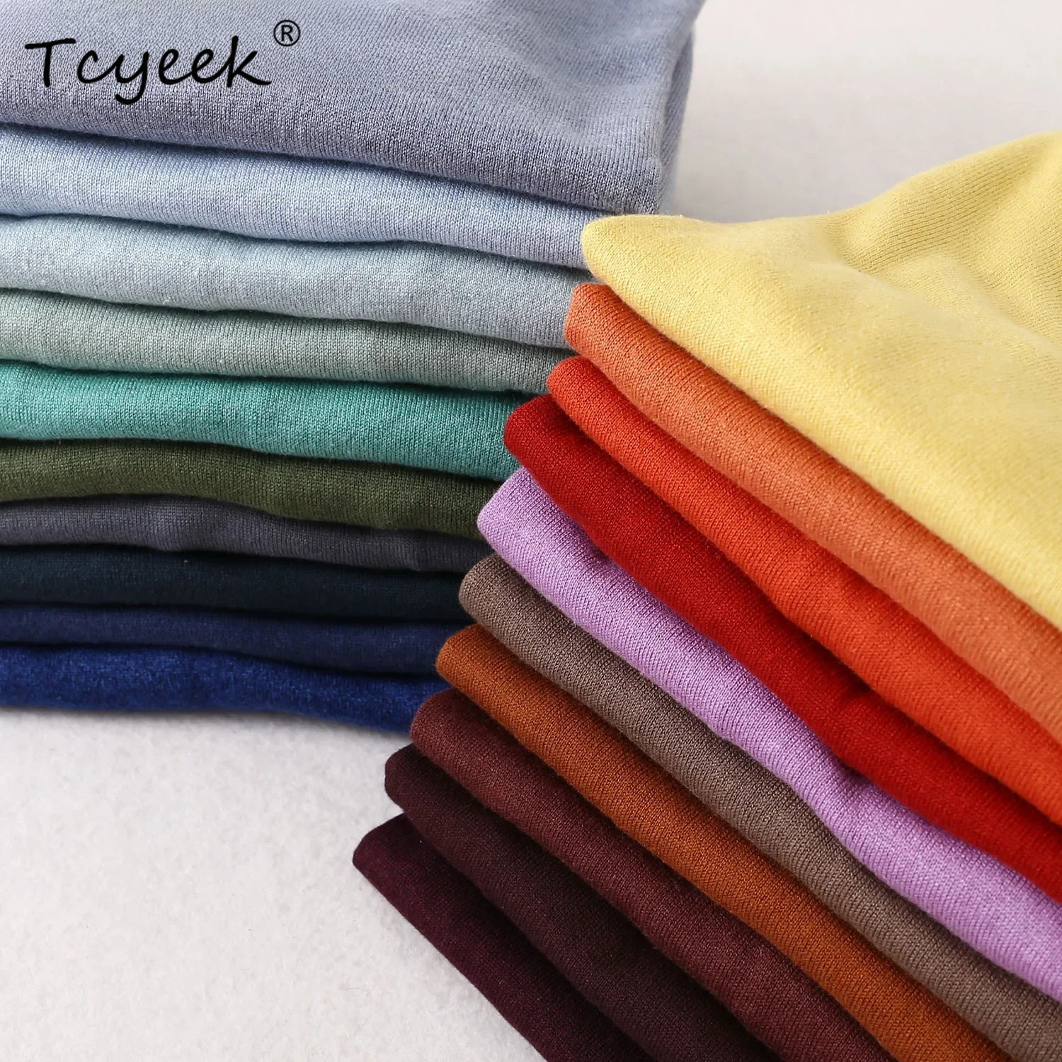 Tcyeek – pull à manches longues pour femmes, 85% soie de mûrier, 15% cachemire, col rond, chemise à manches longues pour tous les jours, JN541-1