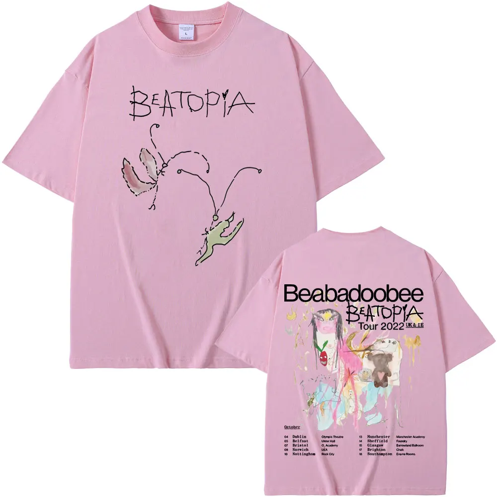 Beabadoobee Beatopia Tour T-shirt hommes femmes mode Harajuku T-shirt mâle décontracté coton surdimensionné Streetwear esthétique t-shirts