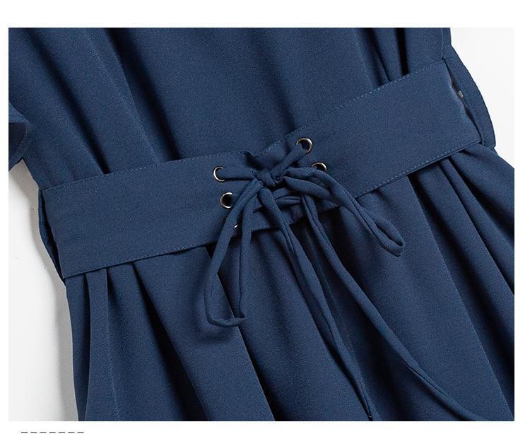 Robe Lolita décontractée pour filles, tenue mignonne pour femmes, Design de Niche française, robes d'épissure de doublure d'étudiant Y2K, robe japonaise coréenne à coutures bleues