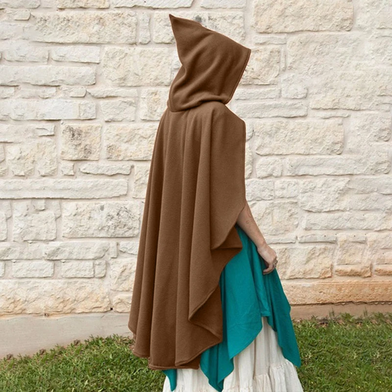 Femmes Renaissance Costume médiéval Halloween court Steampunk velours Cape gothique sorcière sorciers Cape à capuche