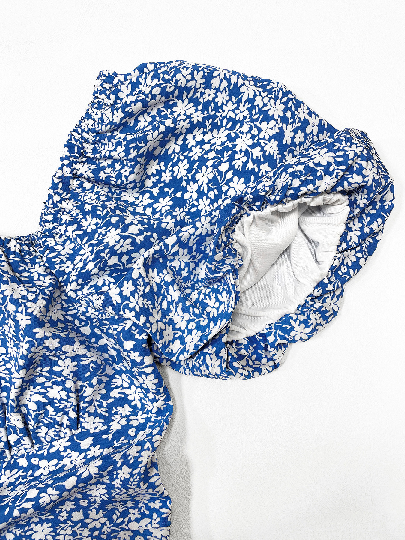 Tenue de vacances style Boho courbe pour femmes, style français, imprimé floral, froncé, cuisse fendue, manches bouffantes, robe à col carré