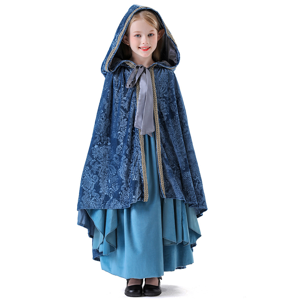 Robe de princesse elfe, robe de spectacle de festival, ensemble de la reine, robe de cour médiévale COS, déguisement somptueux pour Halloween et Noël