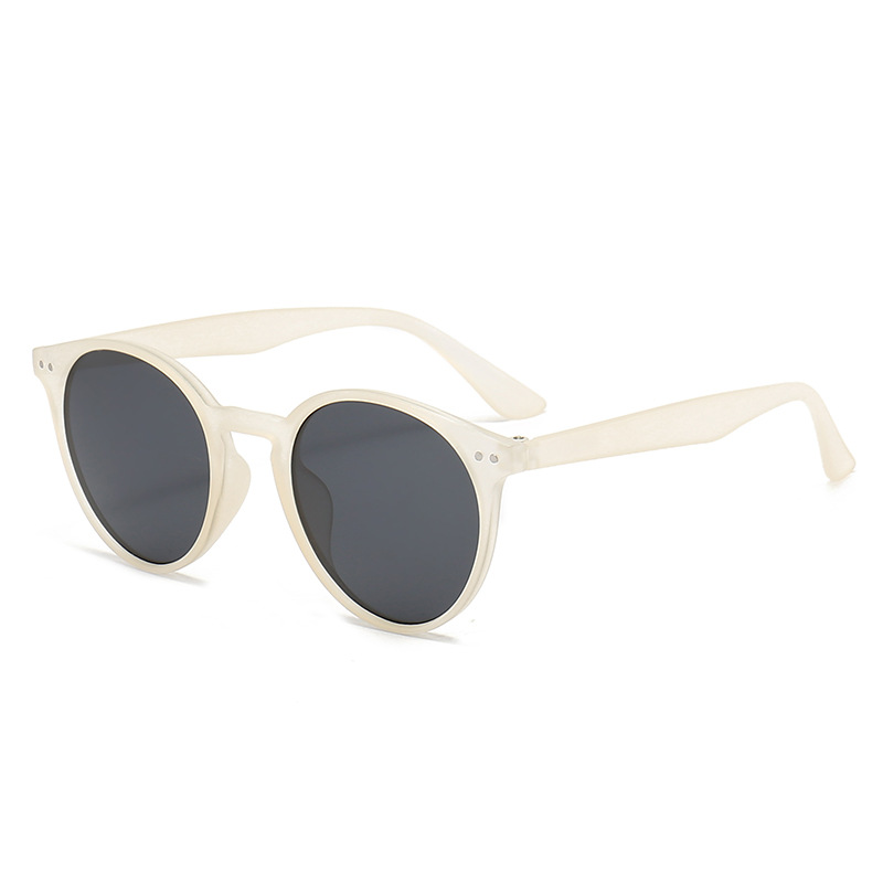 Lunettes de soleil rondes classiques pour femmes et hommes, monture de lunettes mate Simple et tendance, pour la conduite en plein air, accessoire UV400