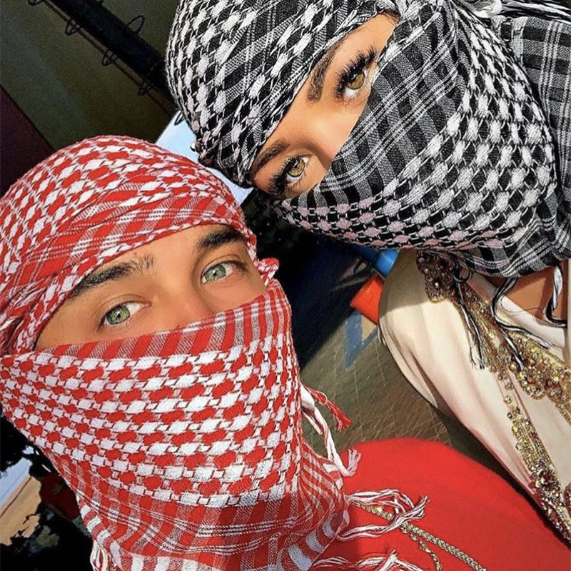 Écharpe tactique unisexe pour hommes et femmes, Shemagh Keffiyeh, foulard arabe du désert coupe-vent pour la randonnée en plein air, 100x100cm