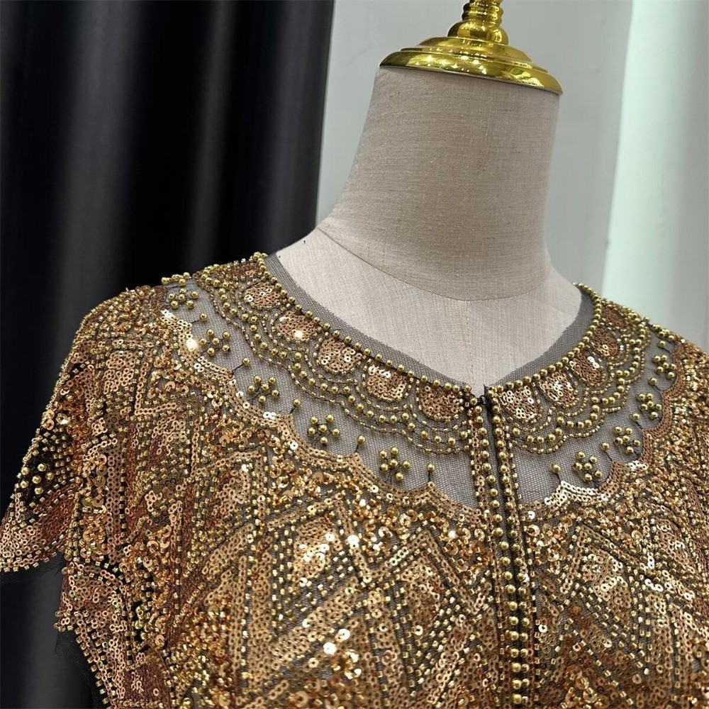Élégant châle à sequins orné de perles, style Charleston des années 20, pour soirée, vêtement d'extérieur court pour femme