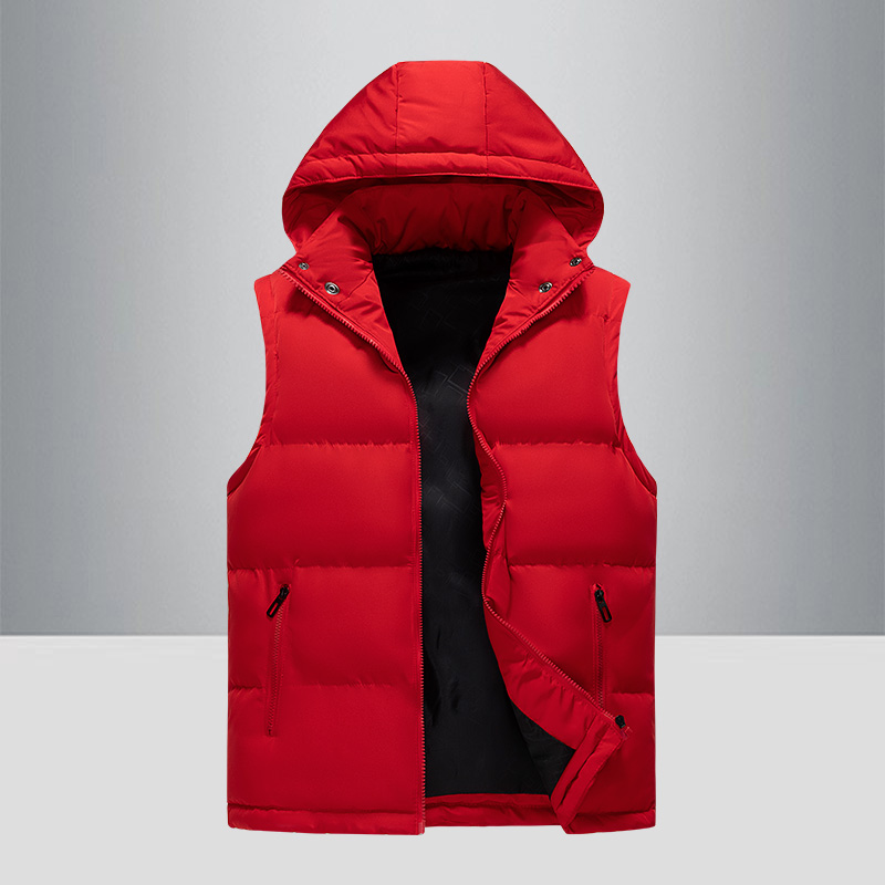Gilets en cuir à fermeture éclair pour hommes, gilets chauds décontractés pour hommes, haute qualité, marque de mode