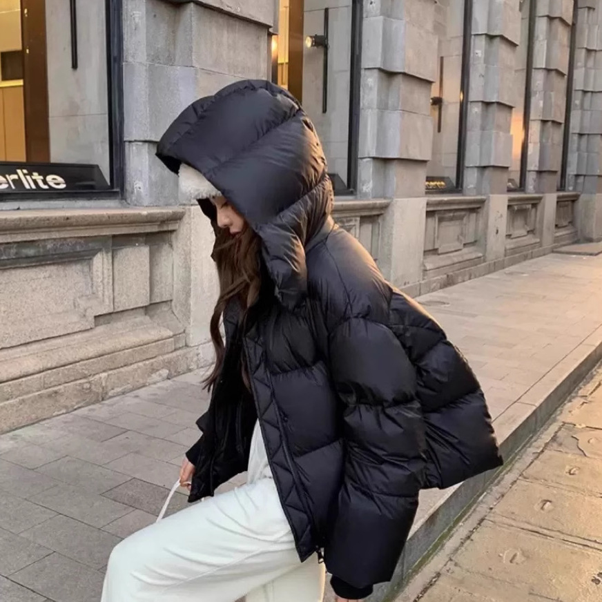 Nouveau automne hiver veste femmes mode léger à capuche vers le bas coton pardessus femme ample décontracté chaud Parkas vêtements d'extérieur