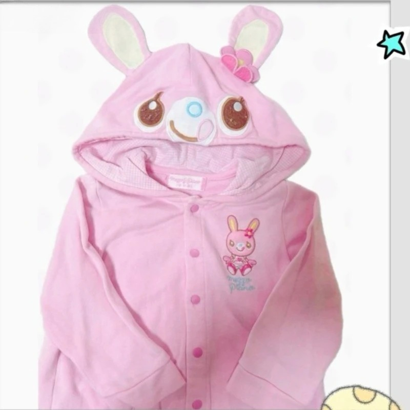 Manteau japonais kawaii avec capuche oreilles de lapin, style Y2K, hauts décontractés, mode douce, vêtements pour femmes, nouvelle collection 2026