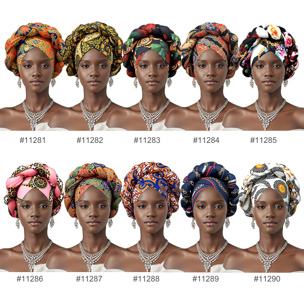 Bonnet africain pour femmes musulmanes, Turban, écharpe nigériane tressée, Hijab, couverture de chimio