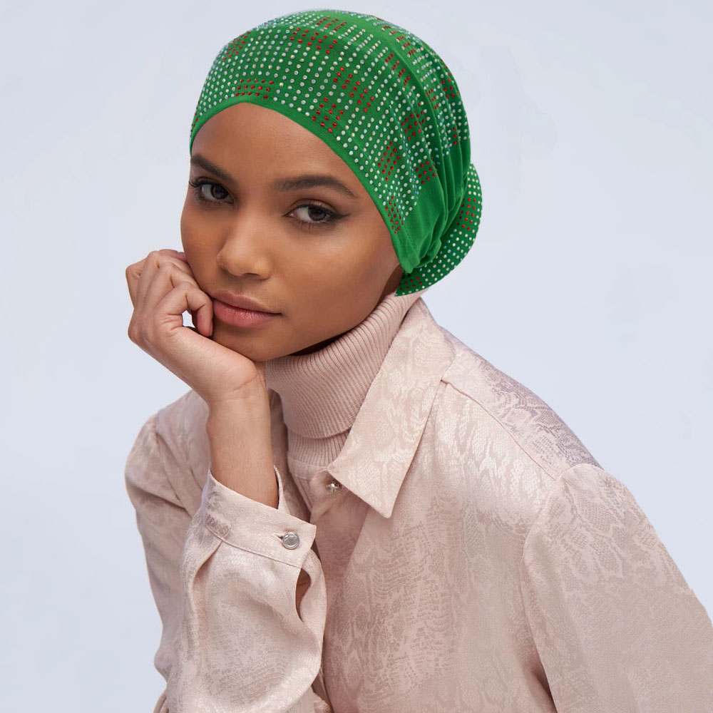 Casquette Turban respirante d'été pour femmes musulmanes sous écharpe casquette dame africaine bandeau Bonnet