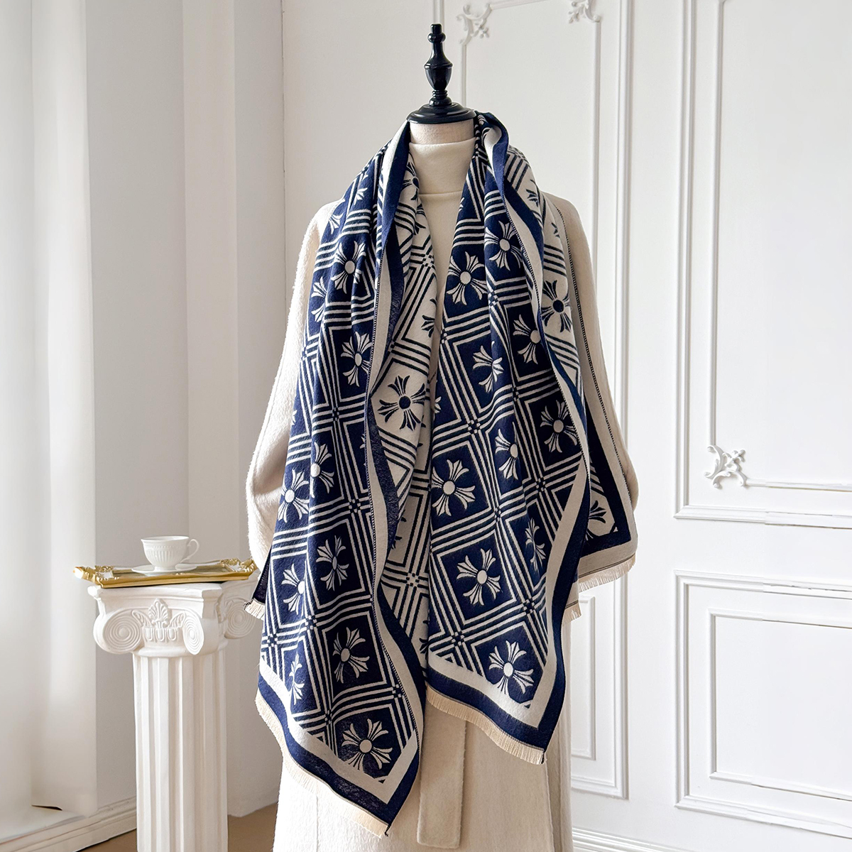 Écharpe chaude en cachemire pour femmes, couverture Pashmina de luxe, châle épais, foulard à la mode, Bufanda, Poncho, 2025