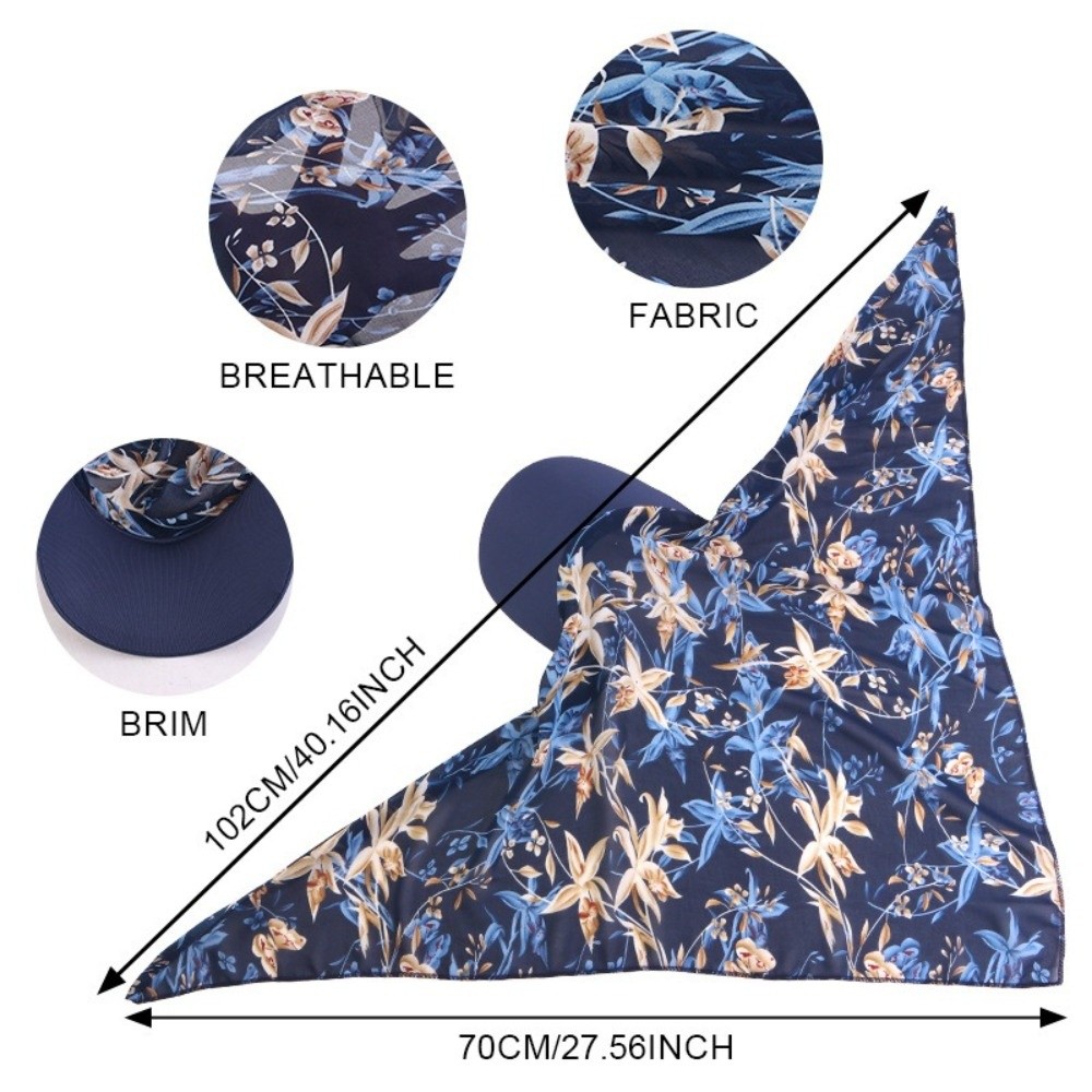 Casquette de baseball légère en mousseline de soie avec foulard intégré, protection solaire, imprimé floral, pour chimiothérapie
