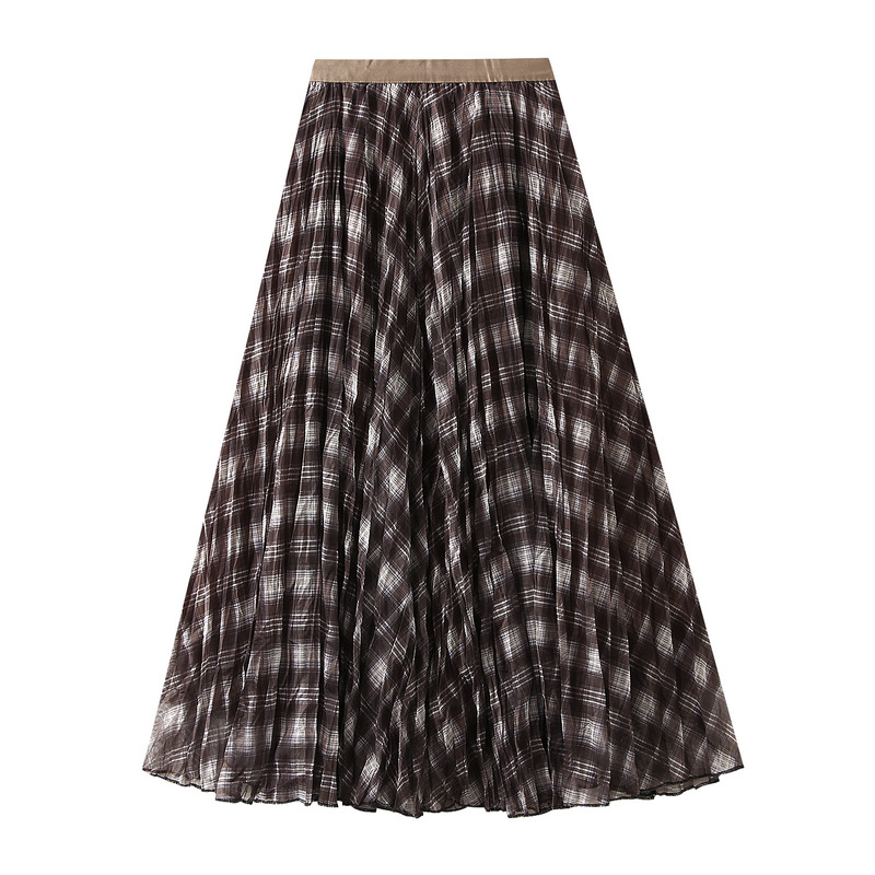 Femme Vintage automne hiver irrégulière mode coréenne Jupe Femme élégant taille haute une ligne douce Jupe longue 2025 automne nouveau