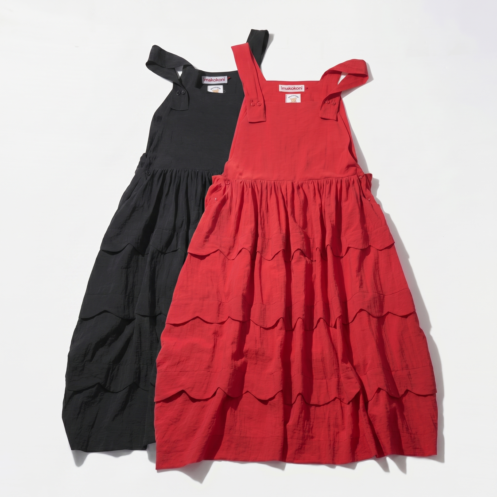 Robe décontractée pour femmes imakokoni, originale, artistique, ample et polyvalente, texture à bords ondulés, jupe trapèze, été, 265548