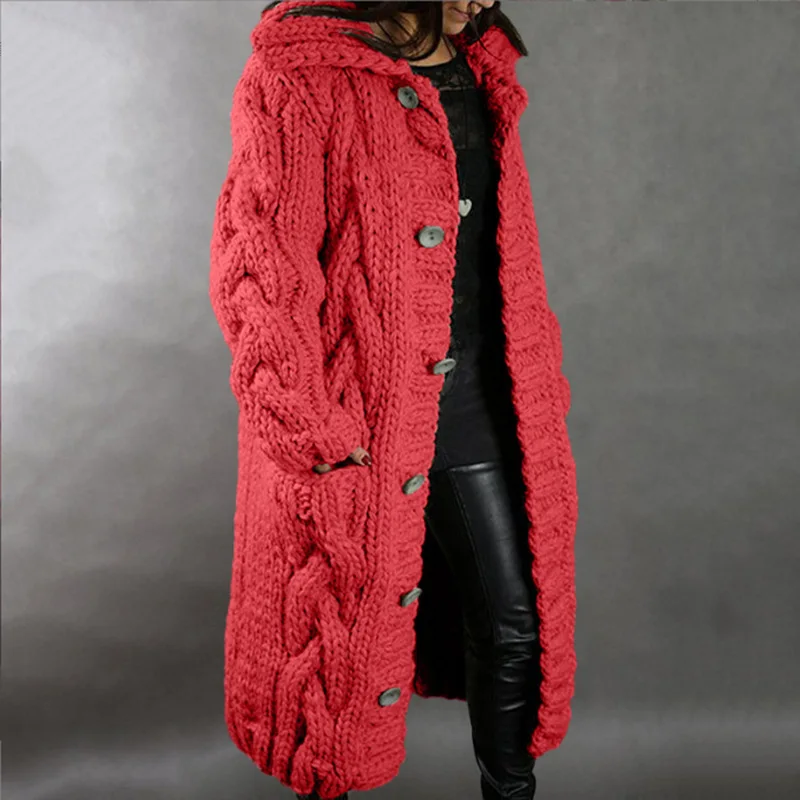 Pull femme nouveau décontracté ample mode européenne américaine col rabattu tricoté longs manteaux Cardigan grande taille pull manteau