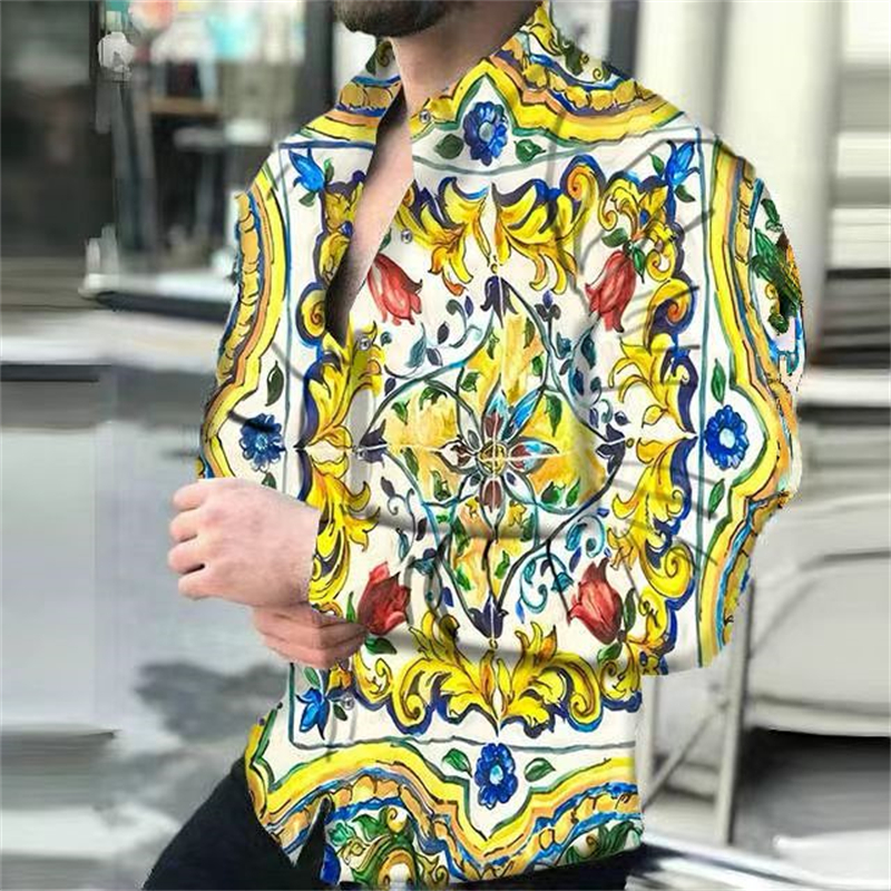 Chemise pour hommes chemise design personnalisé chemise à manches longues version ample revers chemise simple boutonnage super grande taille XS-6XL tissu doux