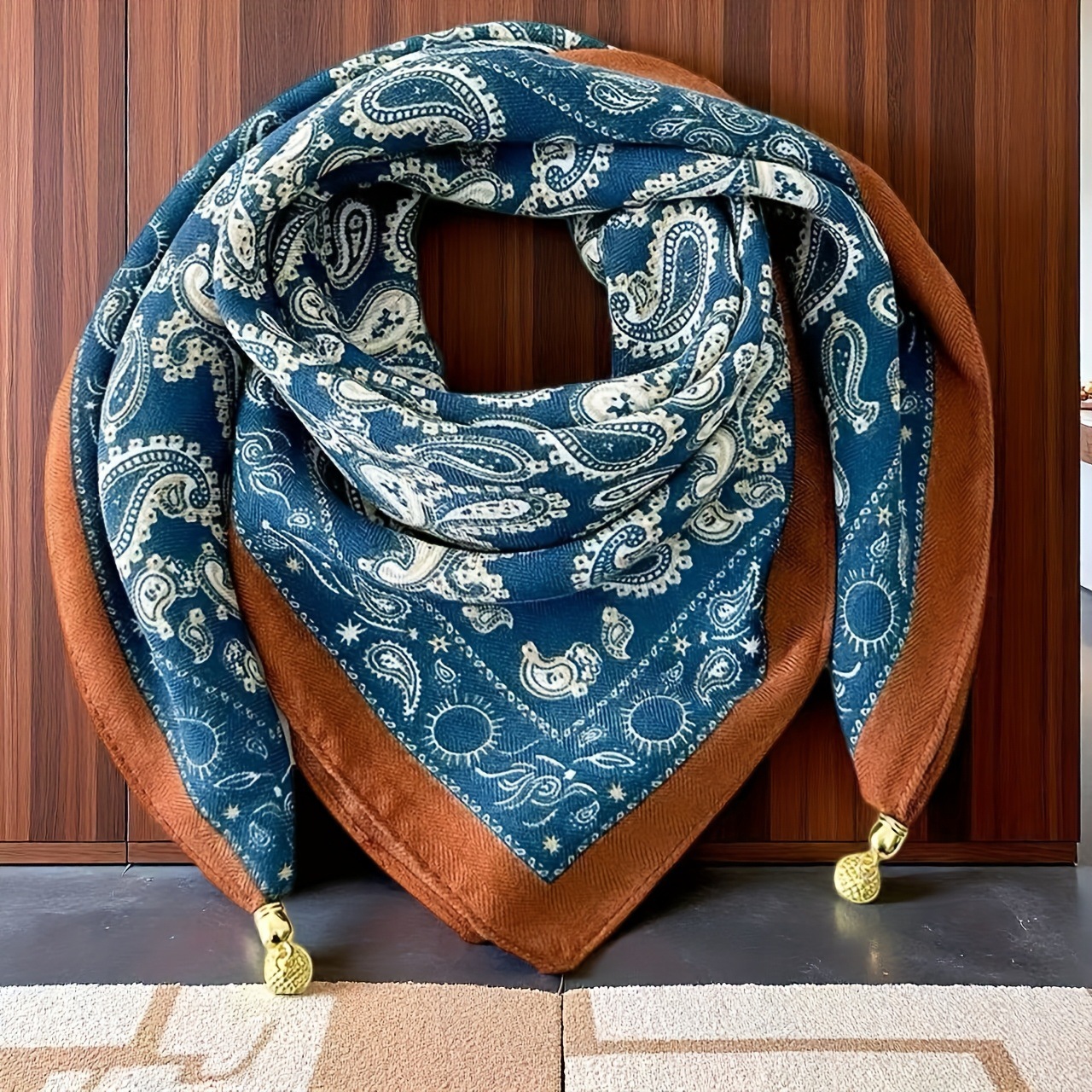 Écharpe en coton et lin avec boucle magnétique pour femmes, élégante, polyvalente, protection du cou, foulard triangulaire, accessoires, foulards carrés