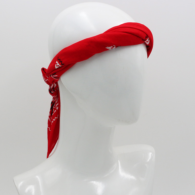 Nouveau Surdimensionné 70CM couleur rouge carré écharpe Style rétro imprimé coton Bandana chapeaux foulard