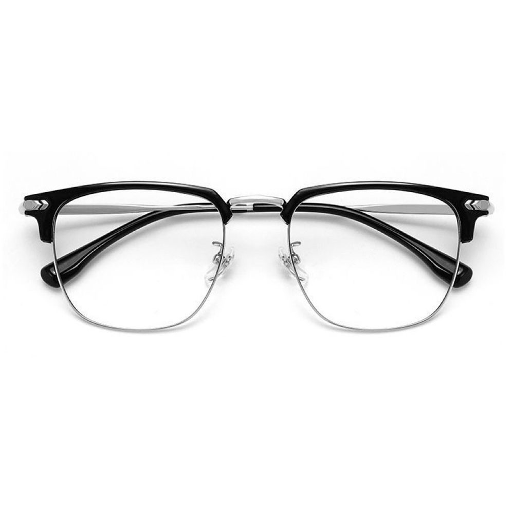 Monture de lunettes de style professionnel, lunettes plates haut de gamme, lunettes HD simples, lunettes anti-lumière bleue, adaptées aux hommes