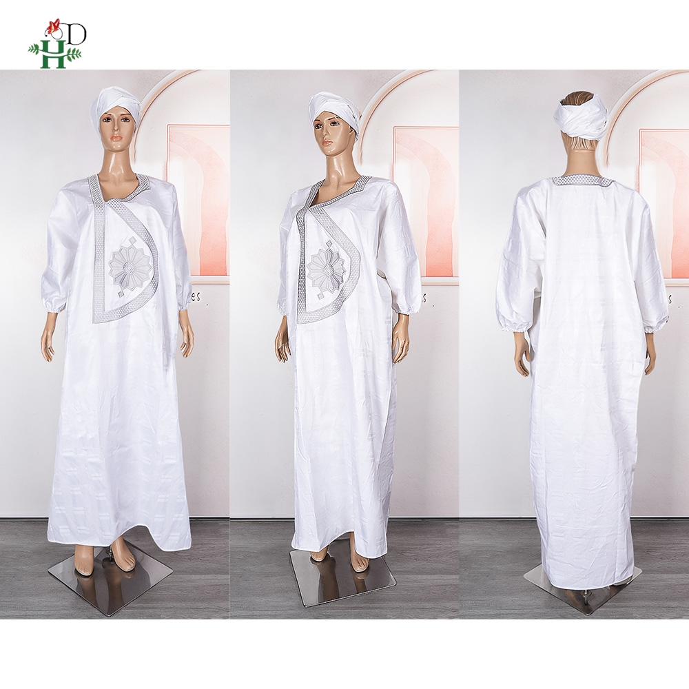 H & D – vêtements africains pour hommes, traditionnel riche Bazin, broderie originale, blanc, ensemble 3 pièces, pour occasions de fête de mariage, 2024
