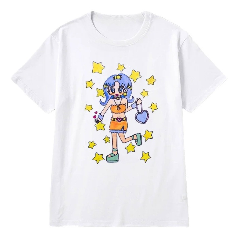Vêtements d'été pour femmes, style Y2K des années 2000, t-shirt confortable et respirant, vêtements décontractés avec de nombreuses évaluations de la part de Coréens, livraison gratuite