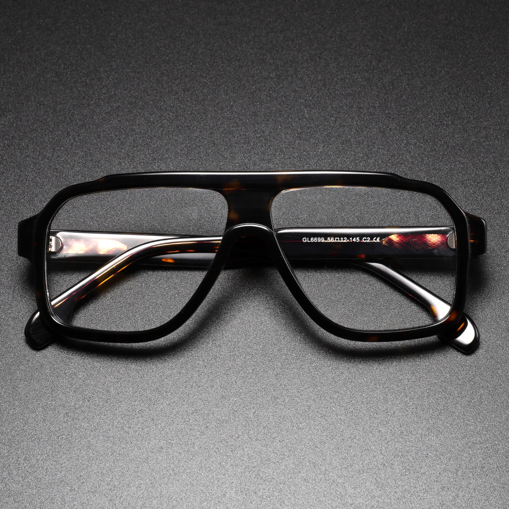 Monture de lunettes en acétate faite à la main pour hommes, monture de lunettes carrée surdimensionnée de haute qualité pour femmes, marque de luxe rétro de styliste