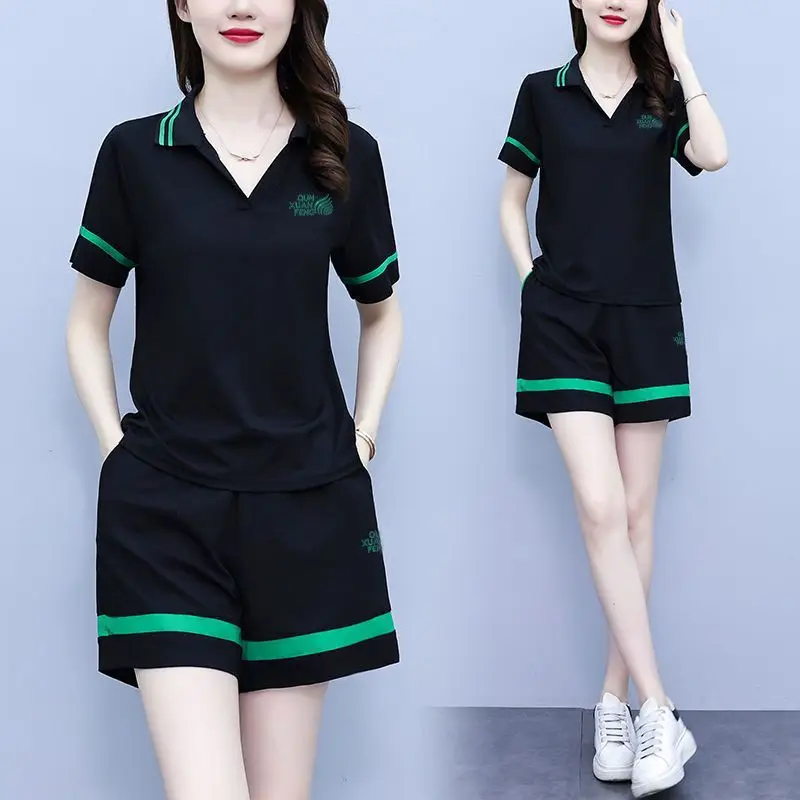 Costume de sport et décontracté en pur coton pour femmes, vêtements d'été, Style coréen, tendance, ensemble deux pièces à la mode, nouvelle collection