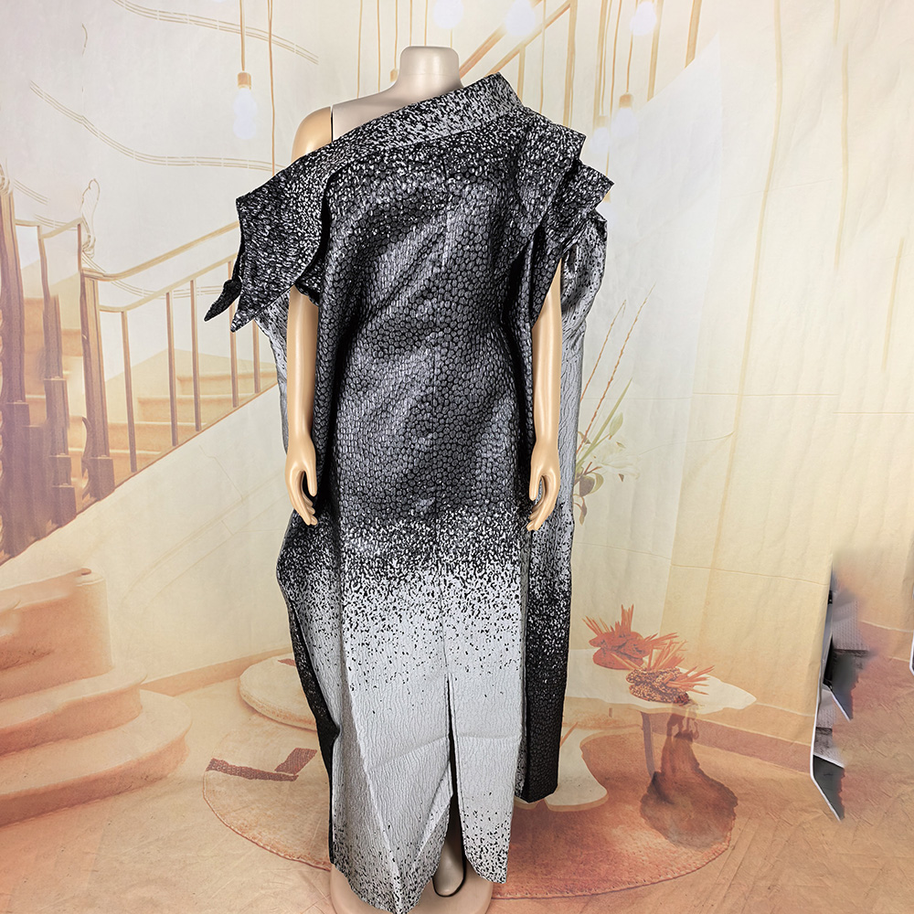Nouvelle Robe de Soirée Élégante Tendance, Robes Africaines de Haute Qualité, Vêtements Africains pour Femmes avec Foulard