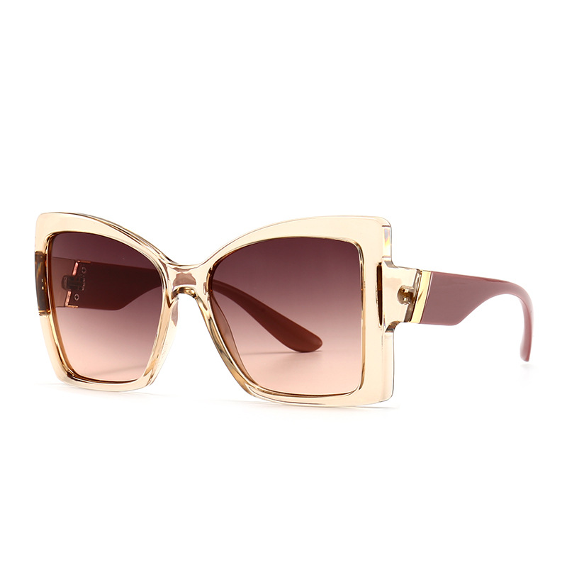 Lunettes de soleil œil de chat à grand cadre pour femmes, lunettes de soleil de voyage populaires, nuances féminines, créateur de marque de luxe, mode vintage, UV400