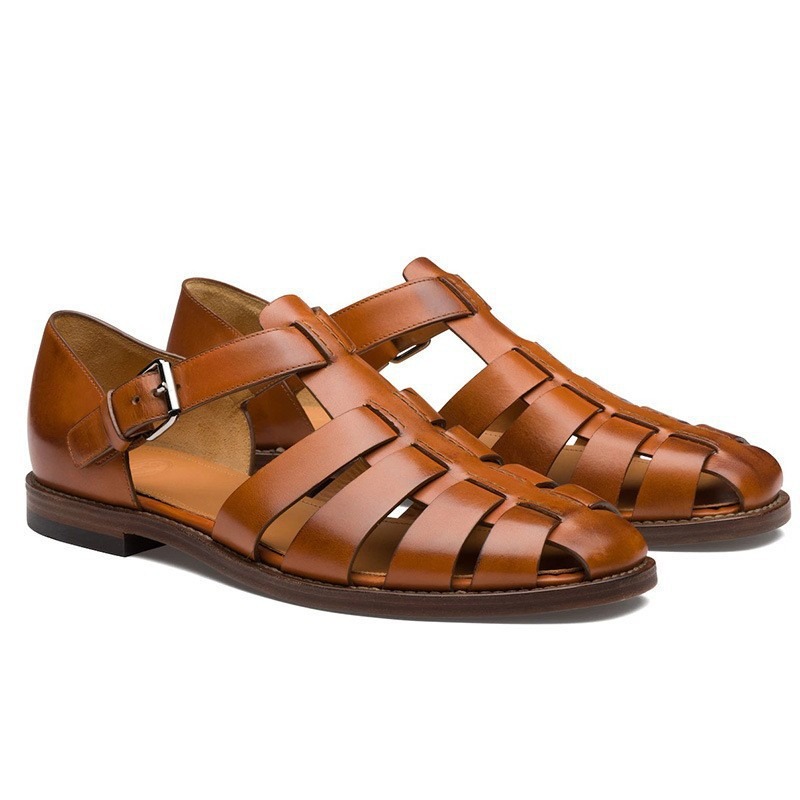 Sandales compensées polyvalentes à bout rond pour hommes, chaussures de Cosplay de plage décontractées à bout fermé, à la mode et confortables