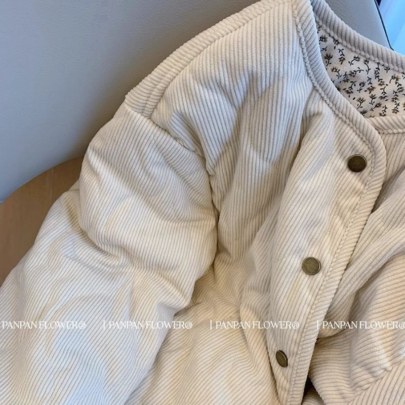 Manteau en coton pour femme, nouvelle collection hiver, coupe ample et polyvalente, imprimé patchwork en flanelle, motif losanges, design unique, couleur abricot