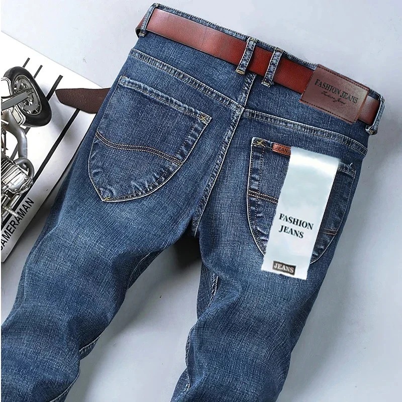 Jean en denim délavé taille haute pour homme, style décontracté et professionnel, collection 2026, haute qualité, toutes saisons