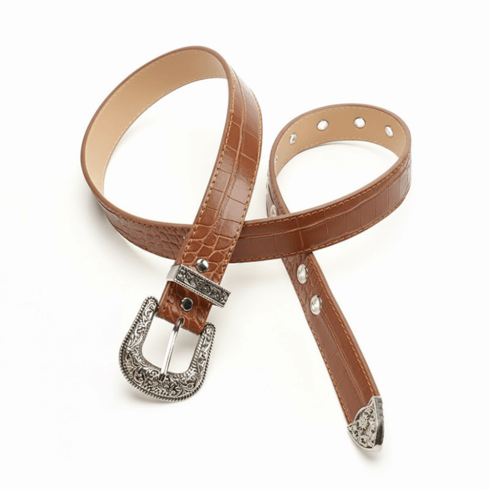 Ceinture de taille rétro punk tendance Y2K pour femme, accessoire de jupe, décoration pour jeans, ceinture en cuir PU, ornement
