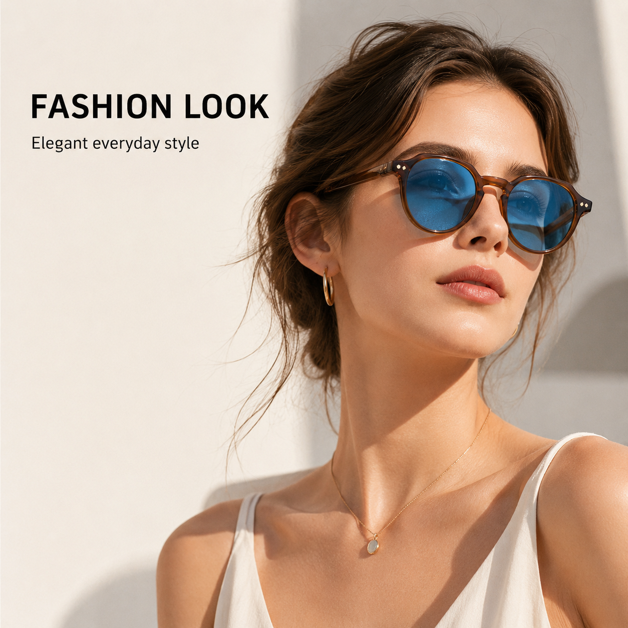 Lunettes de soleil rondes rétro pour hommes et femmes, marque de luxe, verres bleus, lunettes de soleil vintage à rivets, Oculos De Sol UV400 pour hommes et femmes