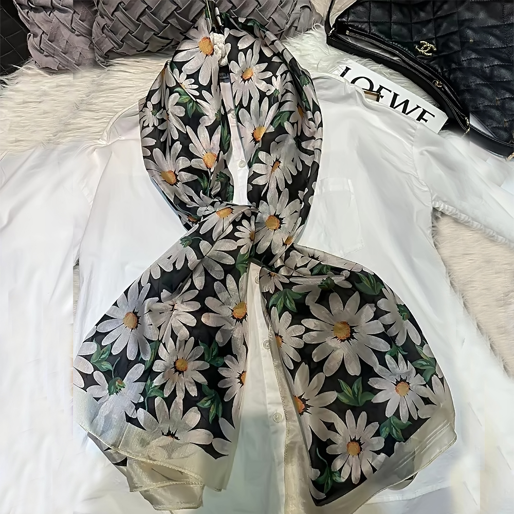 BYSIFA-Écharpe châle longue pour femme, écharpes design AndrDesign, hijabs de plage, blanc et vert pur, 100% * 180 cm, 110 pur, automne et hiver