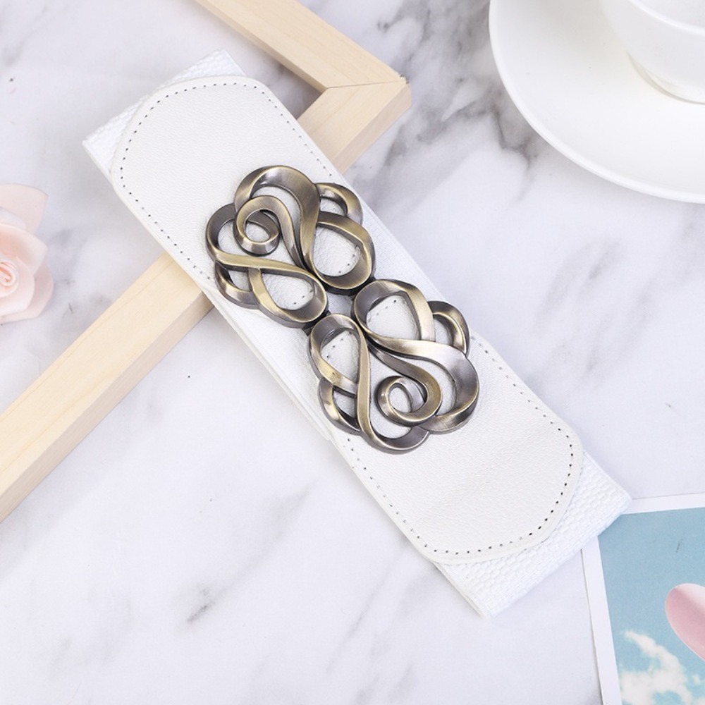 Ceinture en cuir de haute qualité pour femme, 60-80cm, pour robe, élastique, laiton, rétro, structure, pardessus, bande étirée, durable