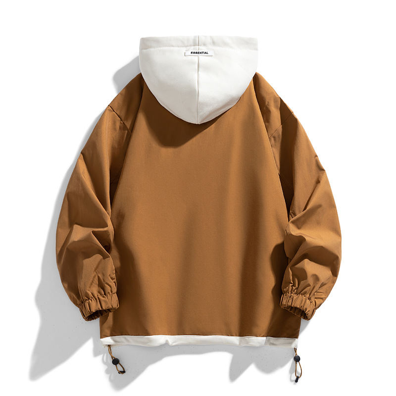 Veste à capuche fine pour hommes, nouvelle collection automne et hiver, couleur populaire assortie, uniforme de Baseball haut de gamme, décontracté à capuche