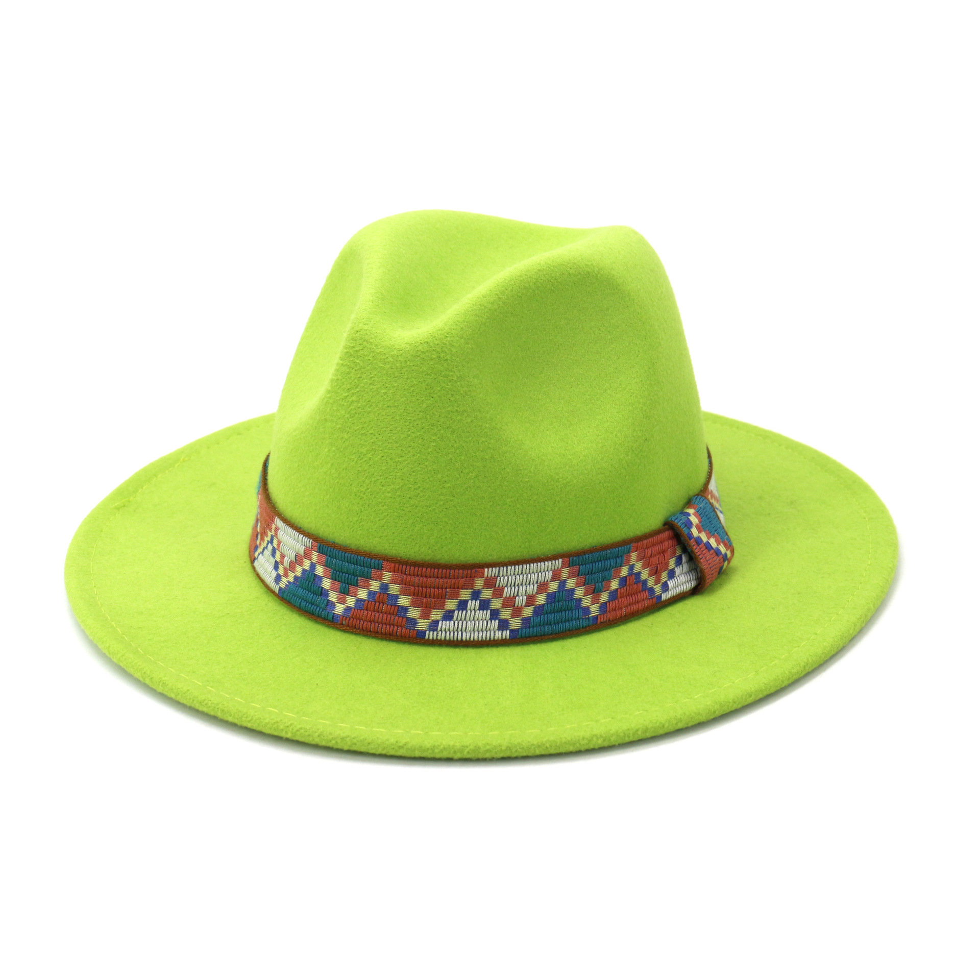 QBHAT Fedora chapeaux avec bande de coton à large bord femmes hommes feutré Jazz casquette Trilby élégant dames fête mariage église robes chapeau
